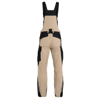 Latzhose beige-schwarz schlanker Sitz