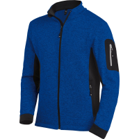 FHB CHRISTOPH Strick-Fleece-Jacke royalblau-schwarz