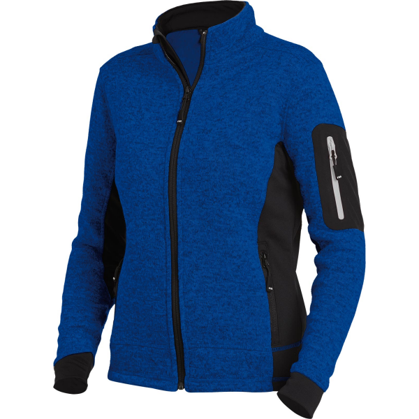 FHB Strick-Fleece-Jacke Damen MARIEKE royalblau-schwarz