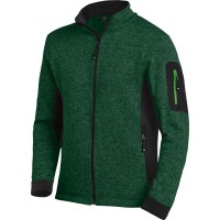 FHB CHRISTOPH Strick-Fleece-Jacke grün-schwarz Gr. M