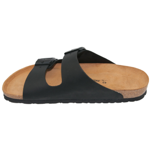 2 Riemen Soft LEDER-Sandalen schwarz