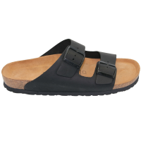 2 Riemen Soft LEDER-Sandalen schwarz