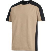 Bicolor T-Shirt von FHB beige schwarz