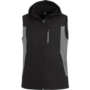 FHB Softshell Arbeits-Weste grau-schwarz