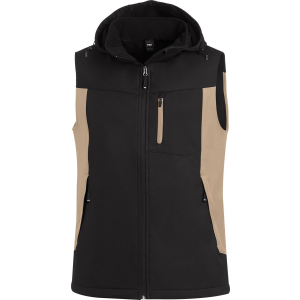 FHB Softshell Arbeits-Weste beige schwarz