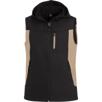 FHB Softshell Arbeits-Weste beige schwarz