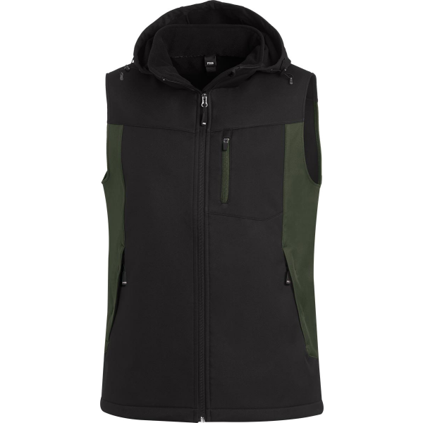 FHB Softshell Arbeits-Weste olive schwarz