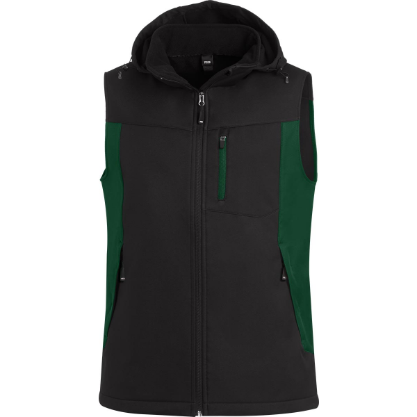 FHB Softshell Arbeits-Weste grün schwarz