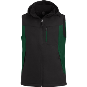 FHB Softshell Arbeits-Weste grün schwarz