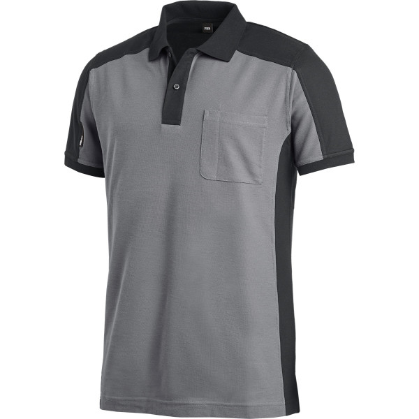 KONRAD Polo-Shirt grau-schwarz 5XL