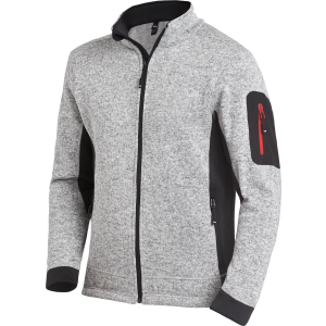 FHB CHRISTOPH Strick-Fleece-Jacke grau-schwarz Gr. 2XL