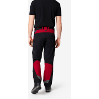 FHB LEO Stretch-Arbeitshose rot-schwarz