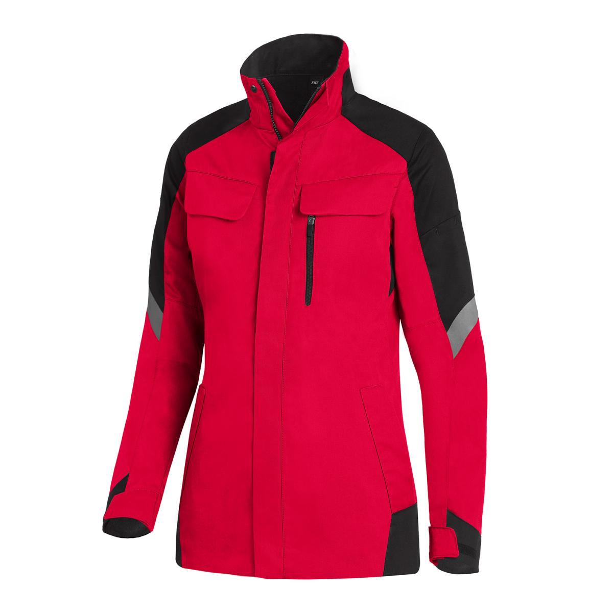 FHB ANDREA Arbeitsjacke Damen rot-schwarz