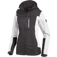 FHB JULIA Softshell-Jacke Damen weiß-anthrazit