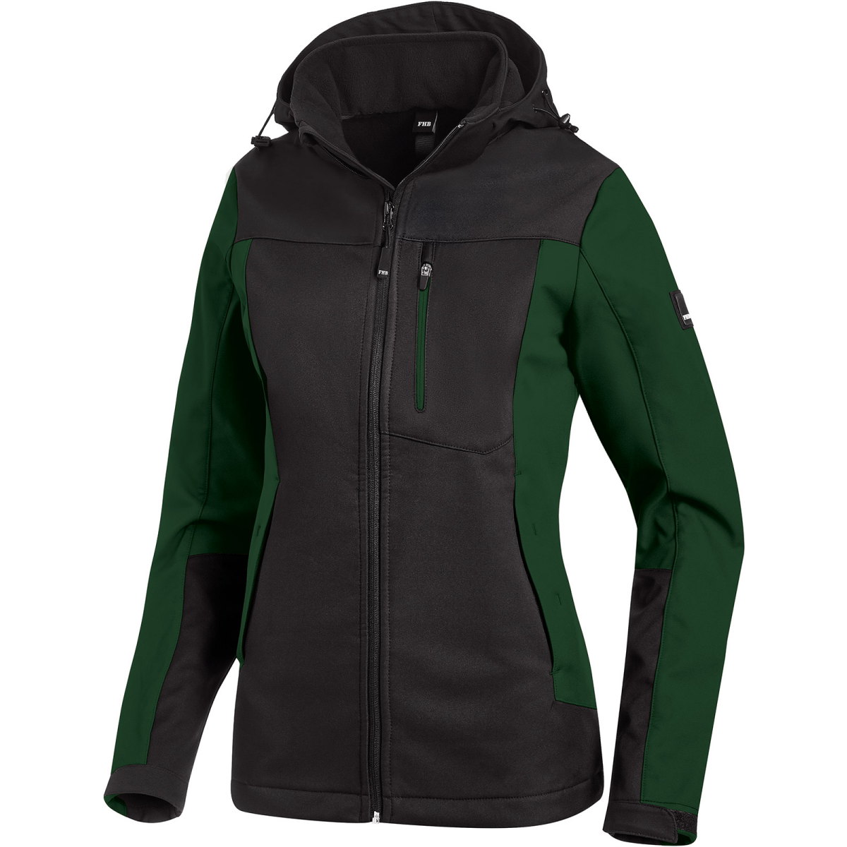 FHB JULIA Softshell-Jacke Damen grün-schwarz