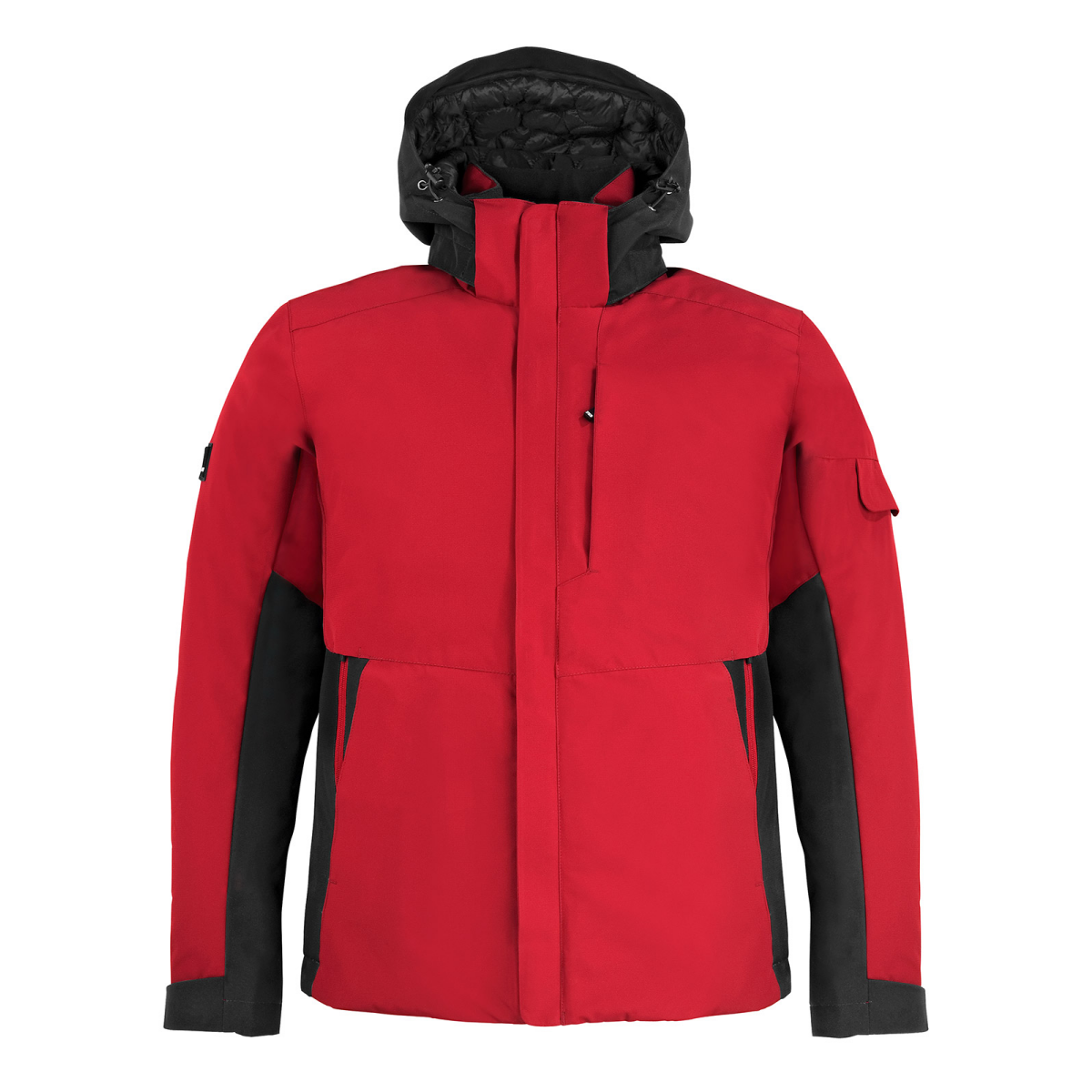 FHB GEORG Arbeitsjacke Primaloft rot-schwarz