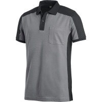 KONRAD Polo-Shirt grau-schwarz 3XL