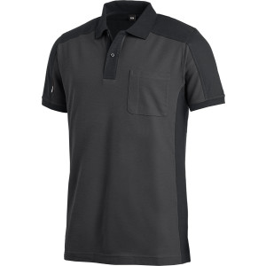FHB KONRAD Polo-Shirt, anthrazit-schwarz, Gr. XL