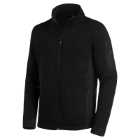 FHB CHRISTOPH Strick-Fleece-Jacke schwarz