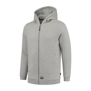 Tricorp Sweatjacke Kapuze 60°C grau meliert